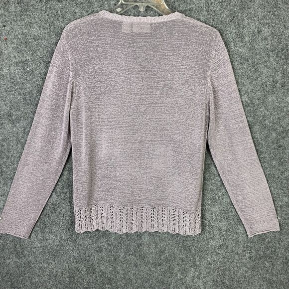 Vintage Cardigan Sweater By Preview International Lavender Women Medium - Picture 6 of 10